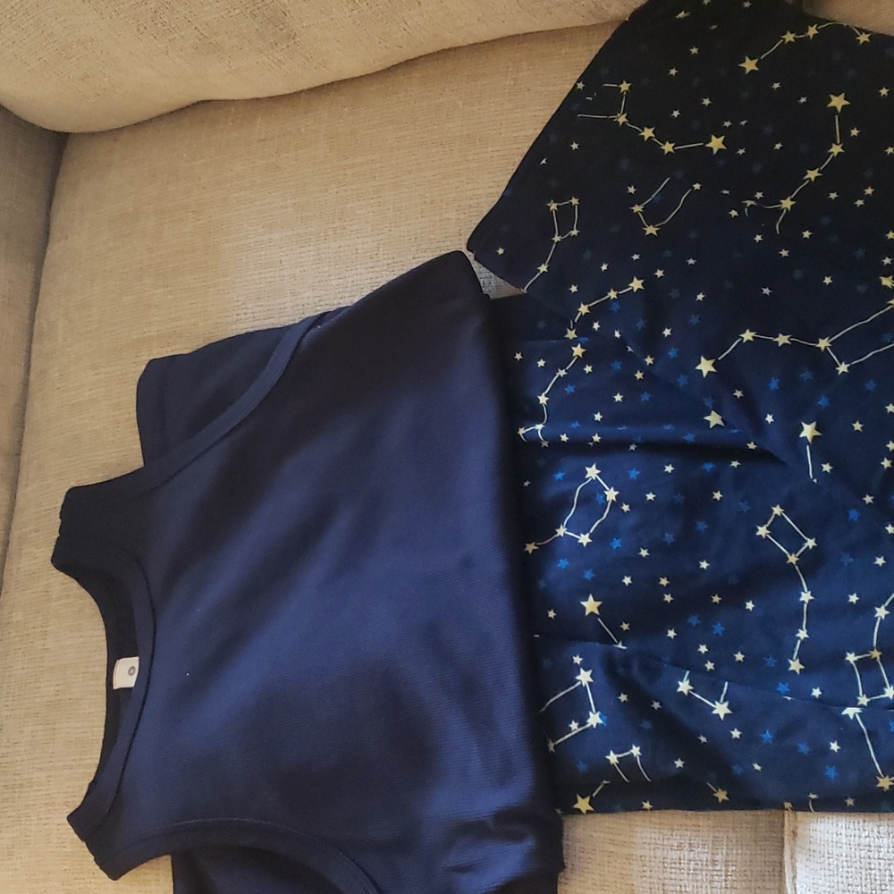 PJ Bottoms New - Blue Unisex and a tank top